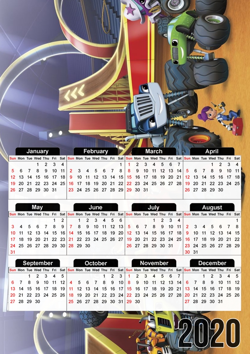  Blaze Cars para A3 Photo Calendar 30x43cm