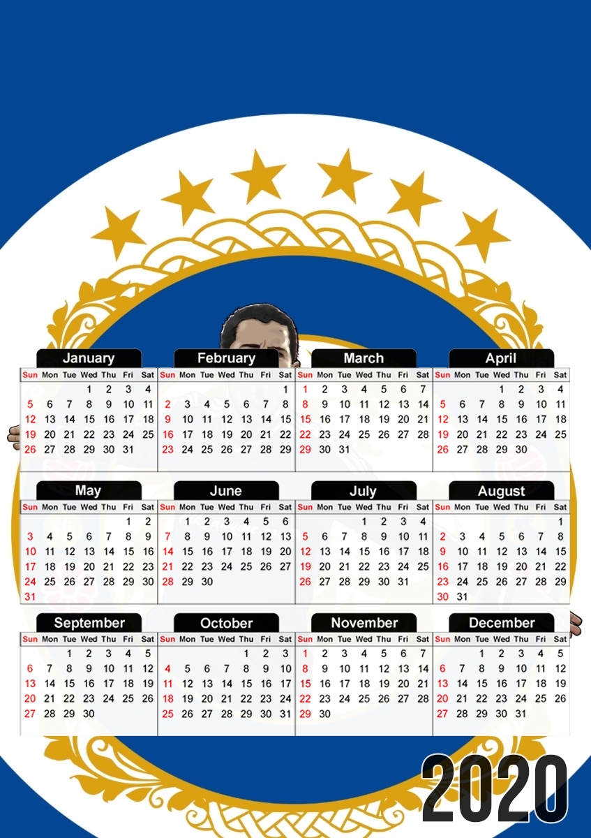  Blue Lion Hazard para A3 Photo Calendar 30x43cm