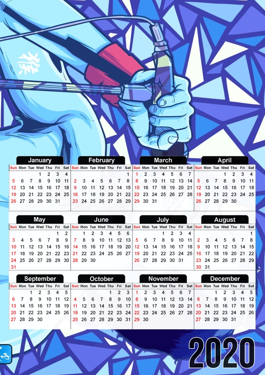  Blue Mercury para A3 Photo Calendar 30x43cm