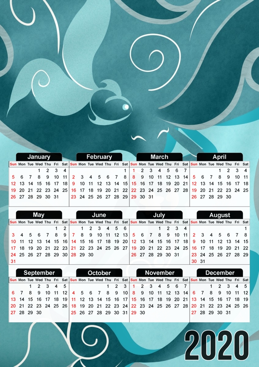  Blue Mermaid  para A3 Photo Calendar 30x43cm