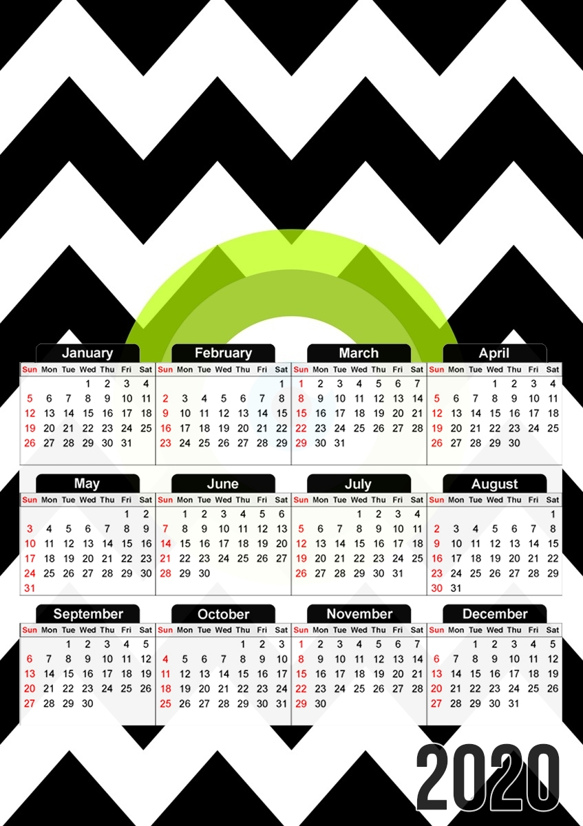  Bob Chevron para A3 Photo Calendar 30x43cm