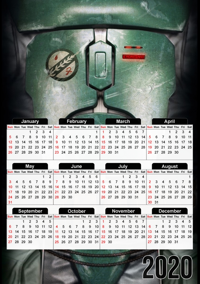  Boba Fett para A3 Photo Calendar 30x43cm