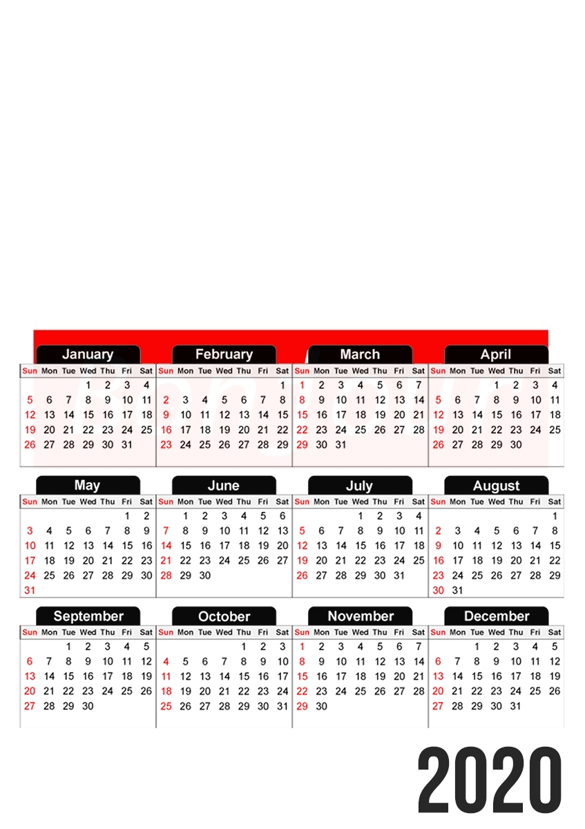  Bonjour para A3 Photo Calendar 30x43cm