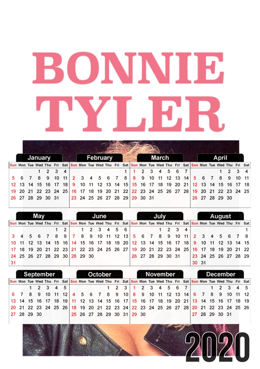  bonnie tyler para A3 Photo Calendar 30x43cm