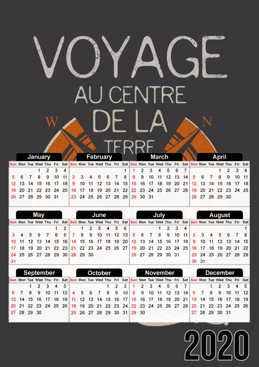  Book Collection: Jules Verne para A3 Photo Calendar 30x43cm