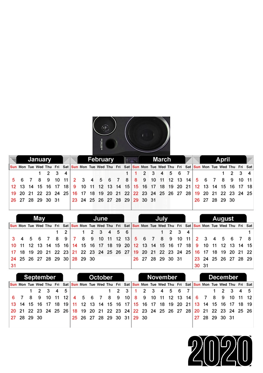  Boombox para A3 Photo Calendar 30x43cm