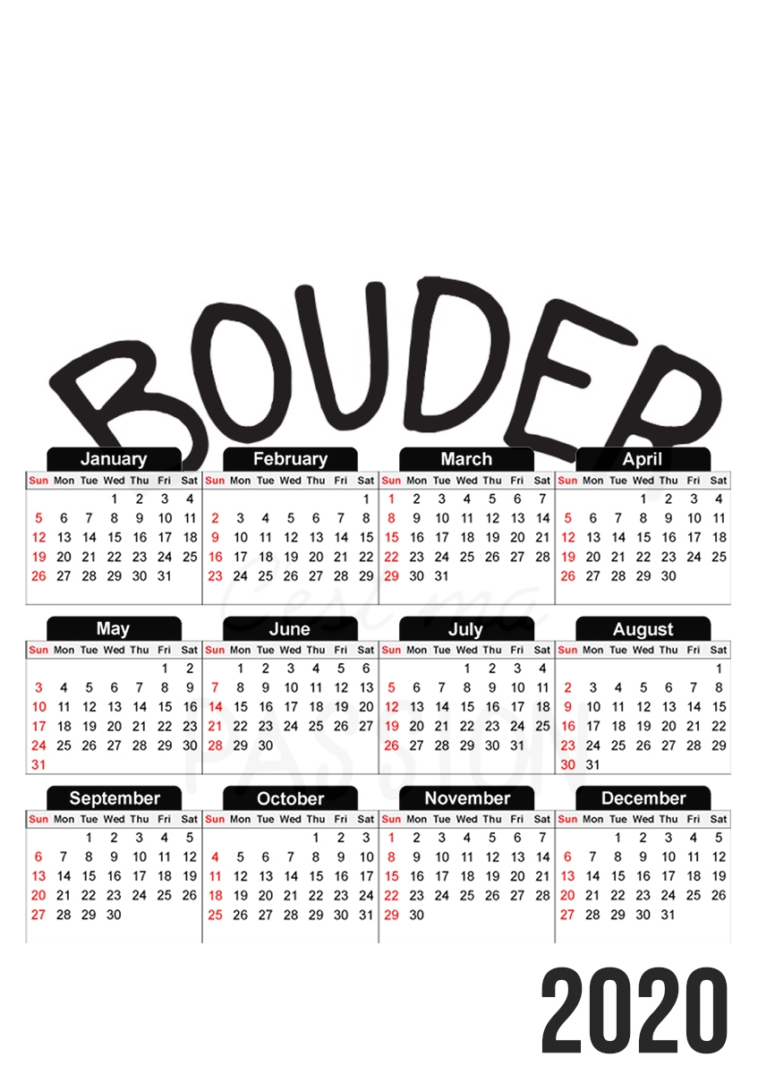  Bouder cest ma passion para A3 Photo Calendar 30x43cm