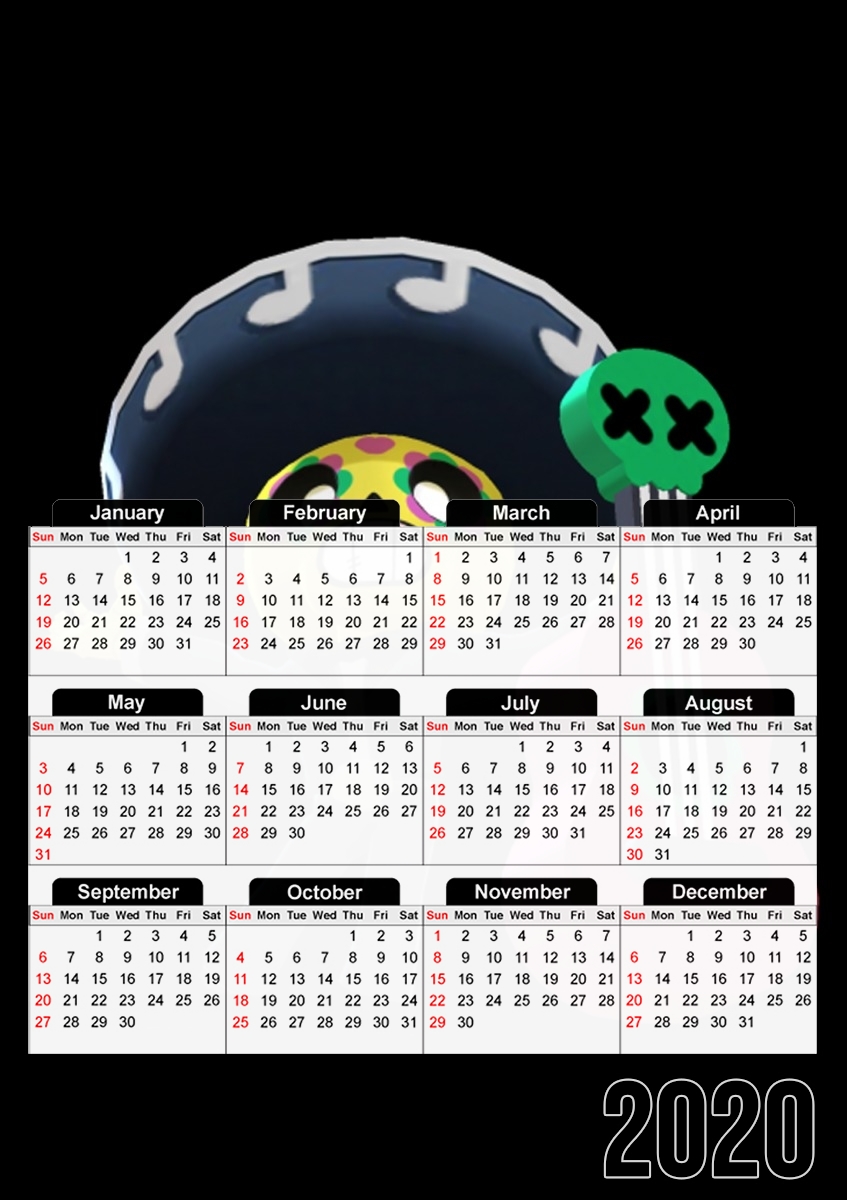  brawl stars poco para A3 Photo Calendar 30x43cm