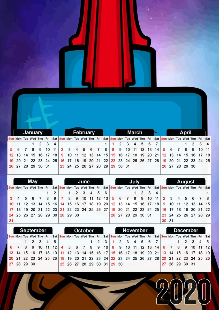  Bricks Yondu Udonta para A3 Photo Calendar 30x43cm