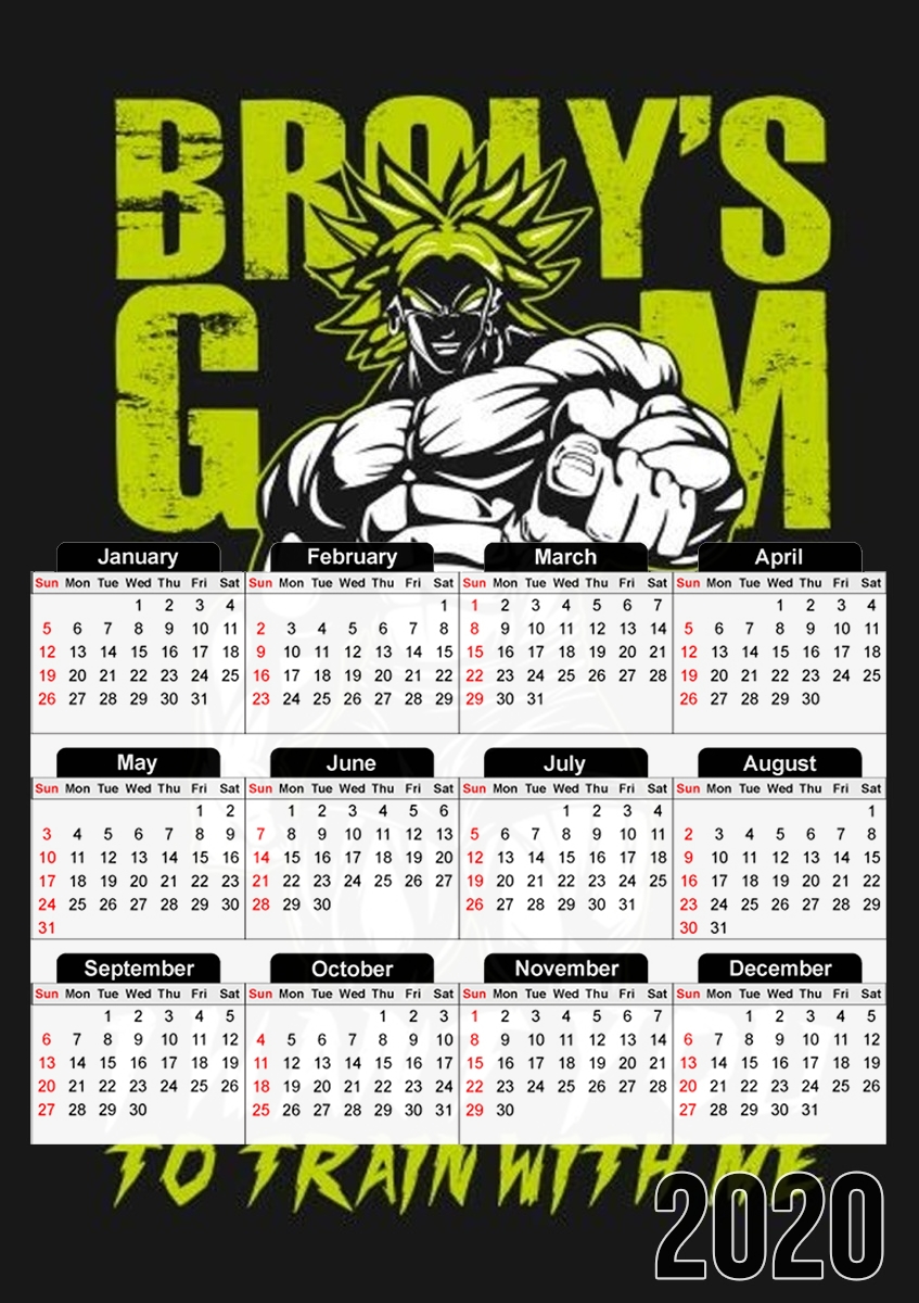  Broly Training Gym para A3 Photo Calendar 30x43cm