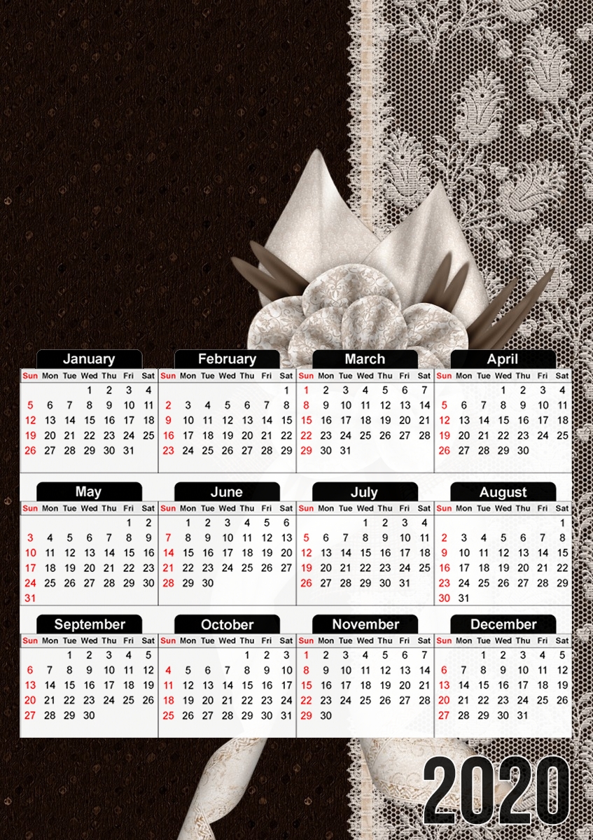  Brown Elegance para A3 Photo Calendar 30x43cm