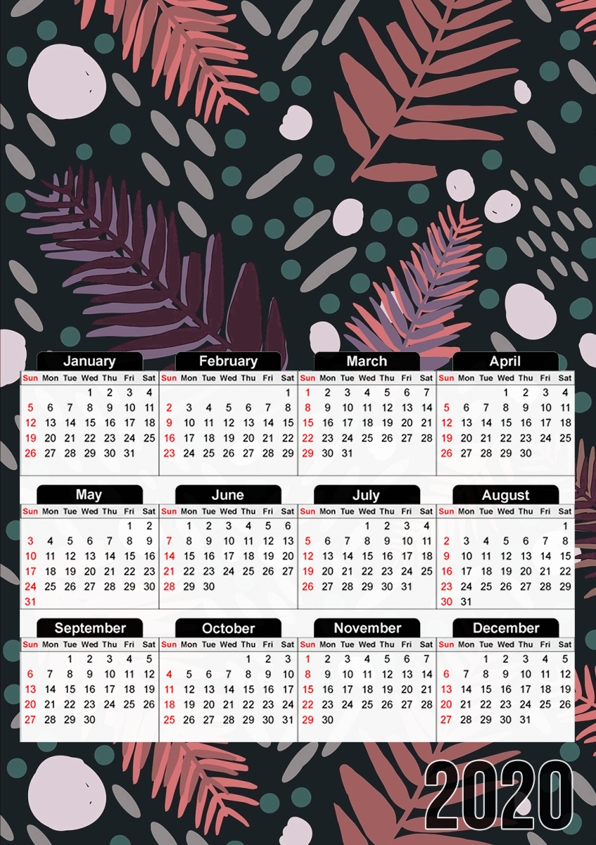  bungalow nights para A3 Photo Calendar 30x43cm