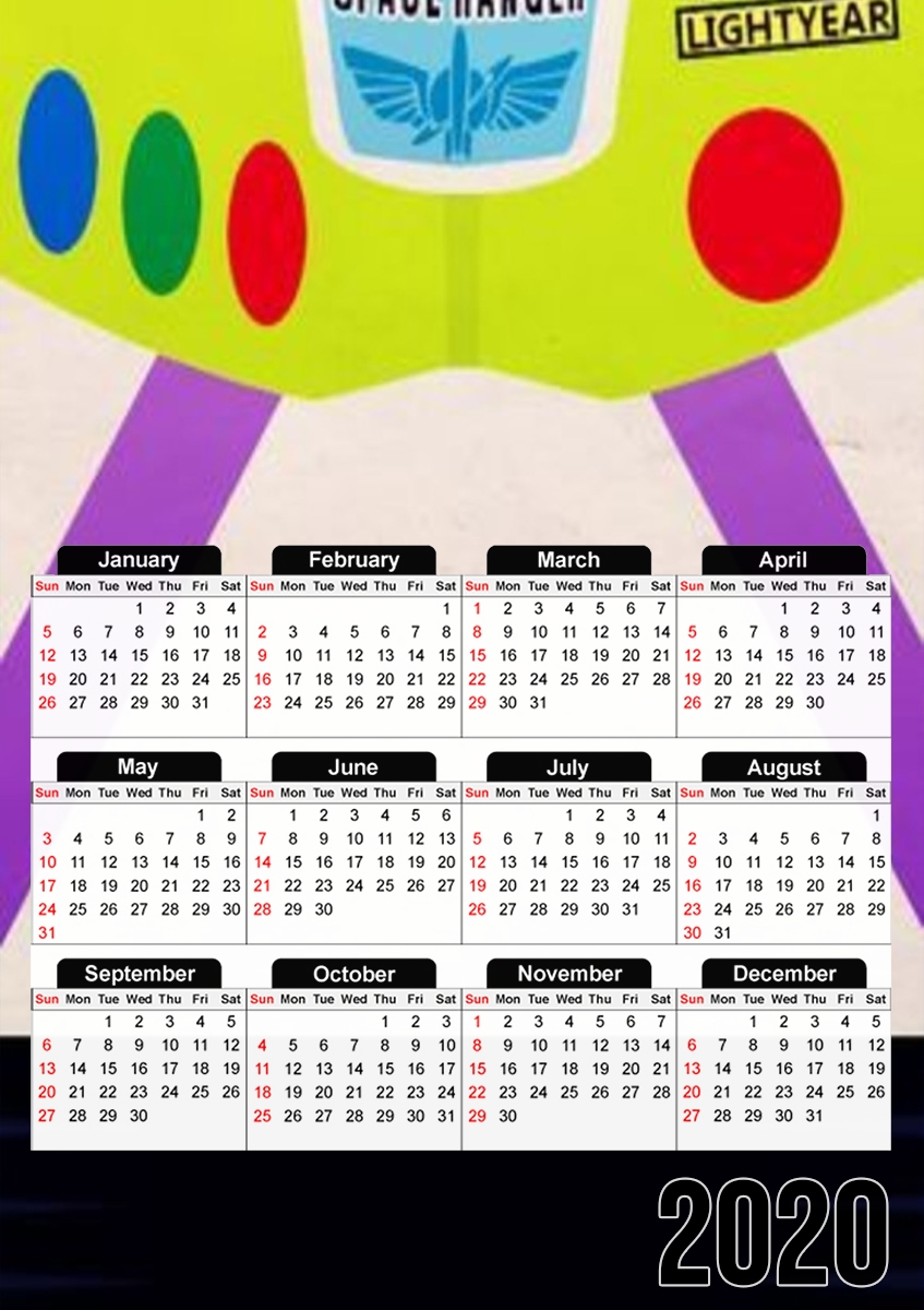  Buzz Space Ranger para A3 Photo Calendar 30x43cm