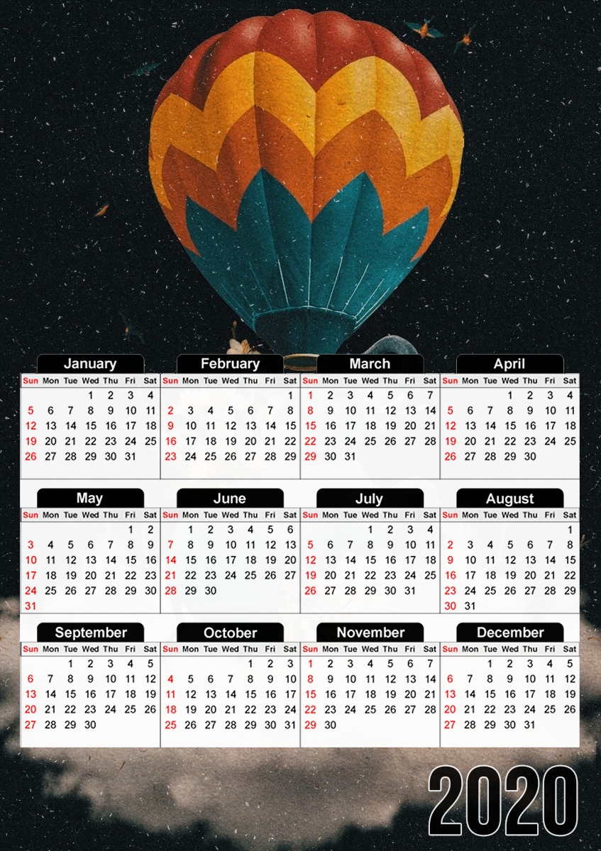  c l o u d s night para A3 Photo Calendar 30x43cm