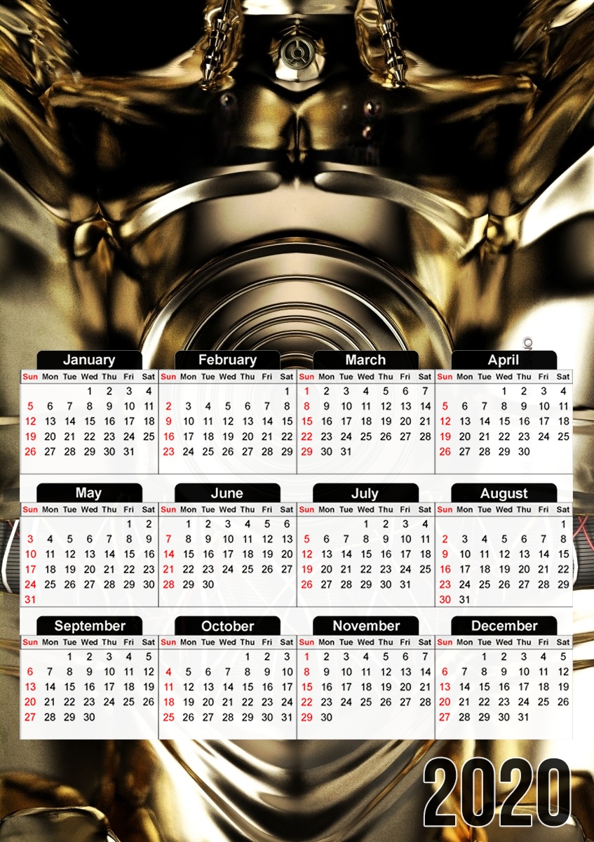  c3po para A3 Photo Calendar 30x43cm