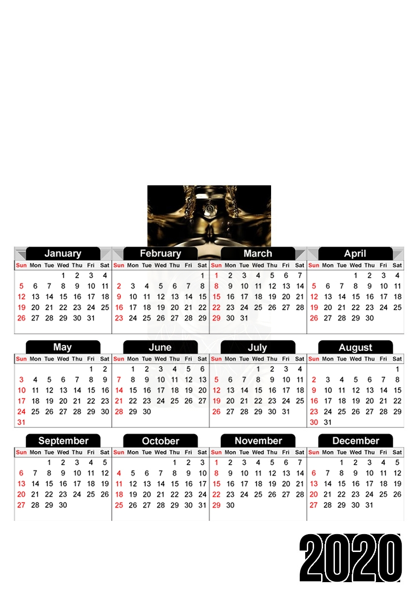  C-3PO protocol droid para A3 Photo Calendar 30x43cm