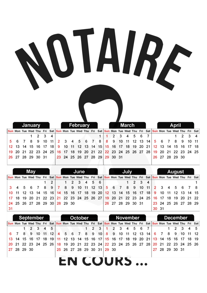  Cadeau etudiant droit notaire para A3 Photo Calendar 30x43cm