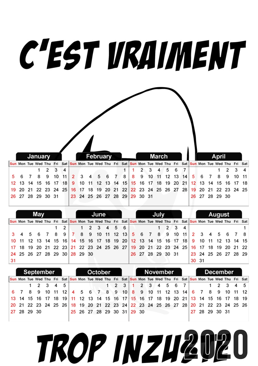  Calimero Vraiment trop inzuste para A3 Photo Calendar 30x43cm