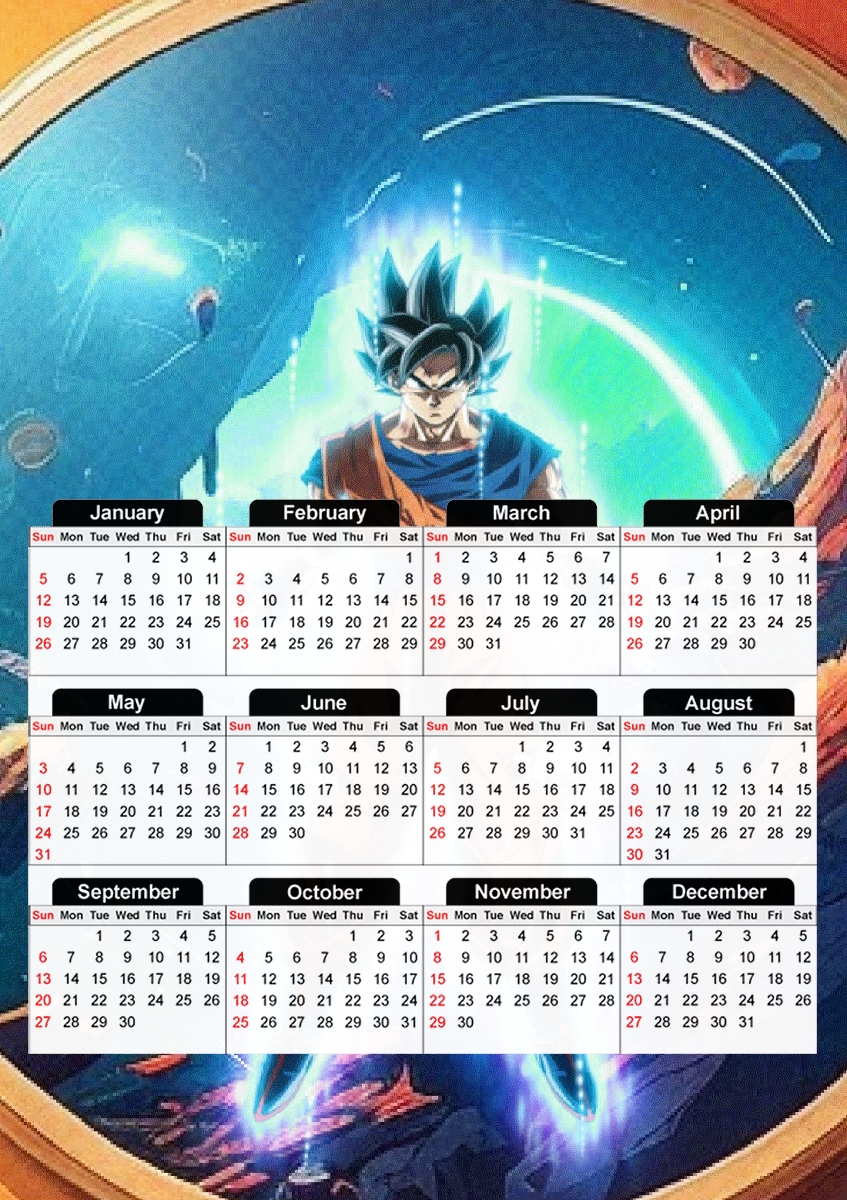  Capsule Saiyan para A3 Photo Calendar 30x43cm