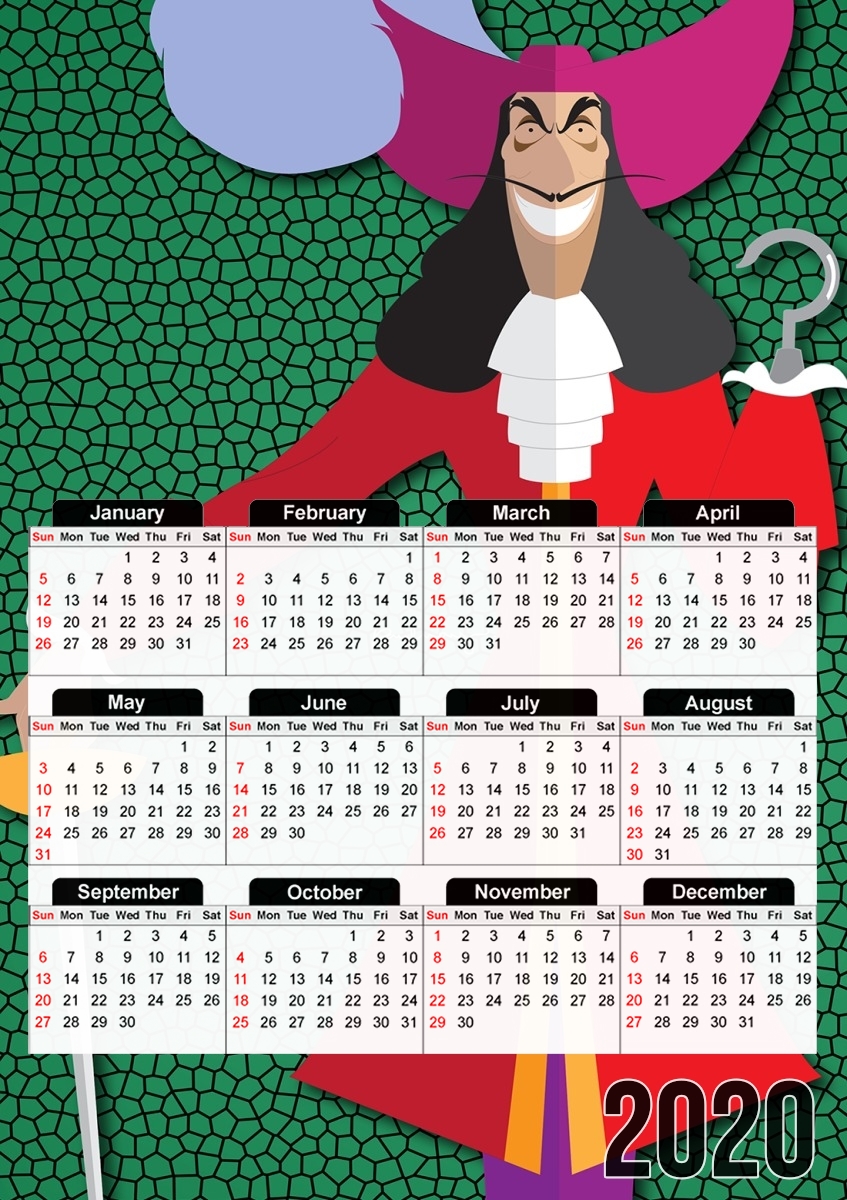  Captain Hook para A3 Photo Calendar 30x43cm