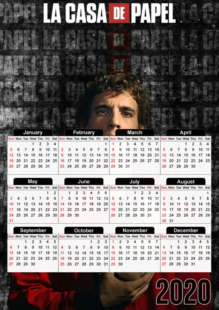  Casa de papel Rio para A3 Photo Calendar 30x43cm