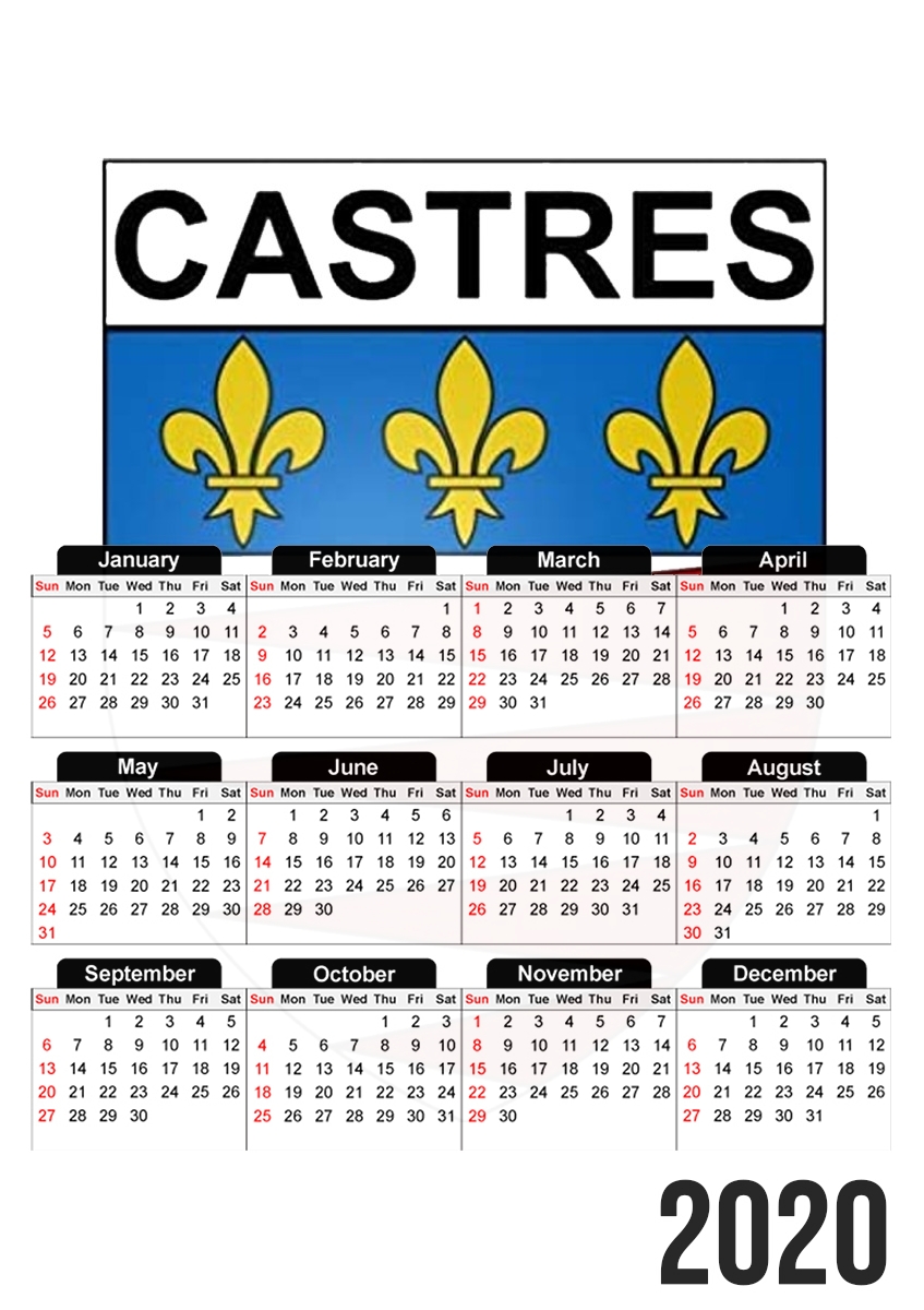  Castres para A3 Photo Calendar 30x43cm