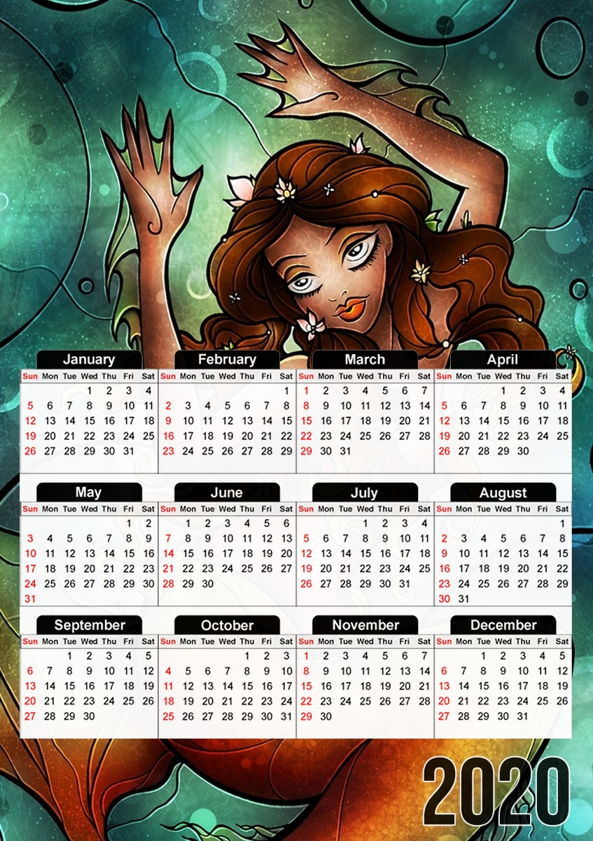  Caught Me A Mermaid para A3 Photo Calendar 30x43cm