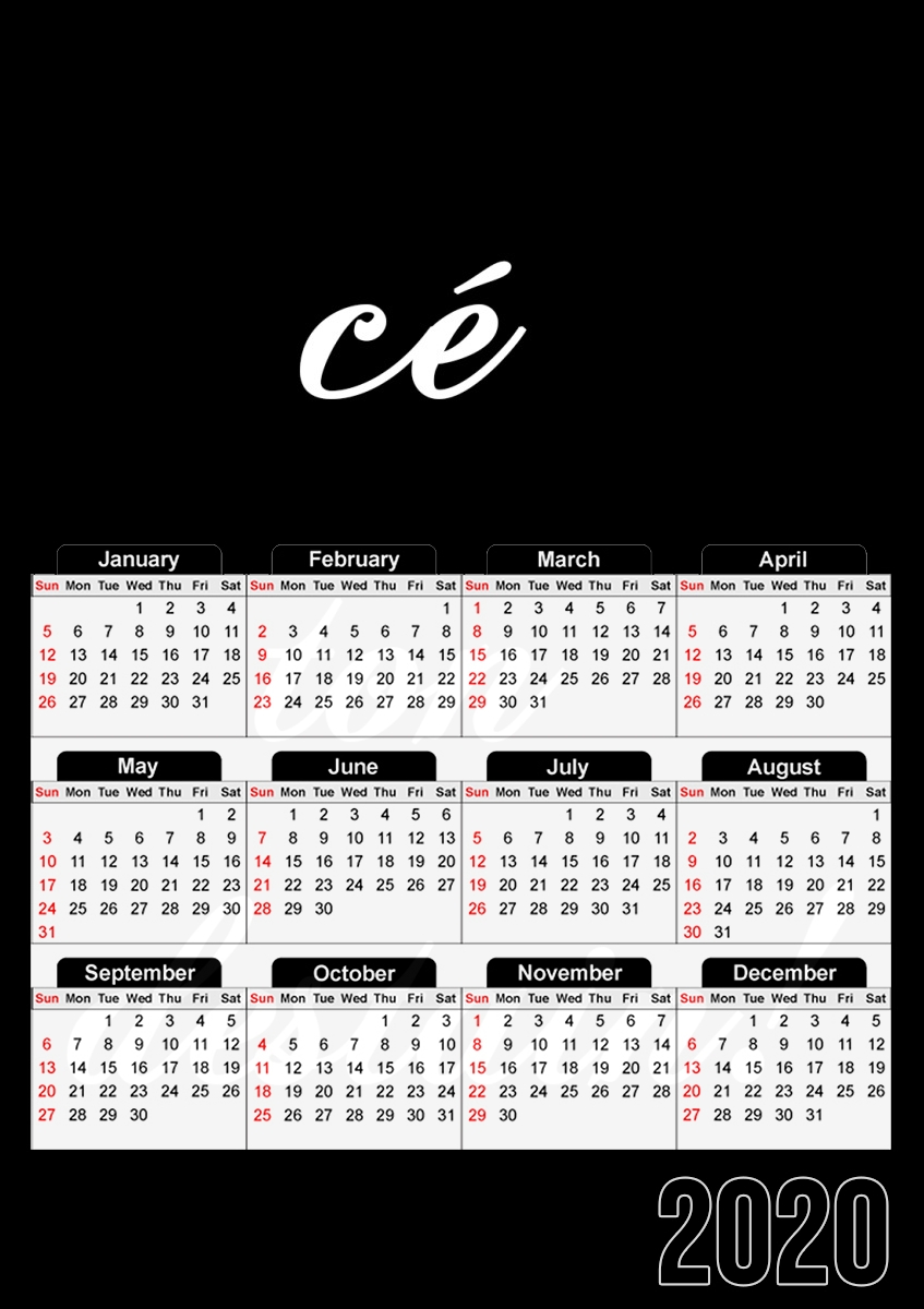  ce ton destain para A3 Photo Calendar 30x43cm