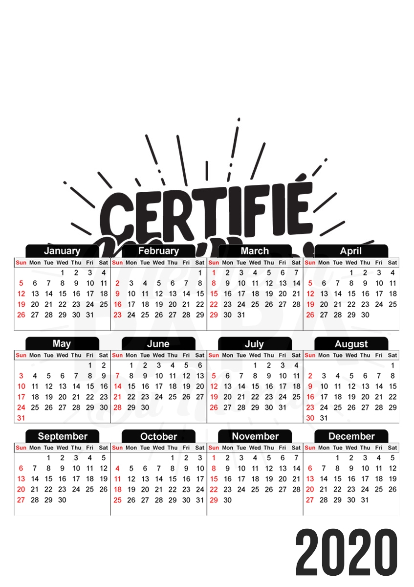  Certifie meilleur papa du monde para A3 Photo Calendar 30x43cm