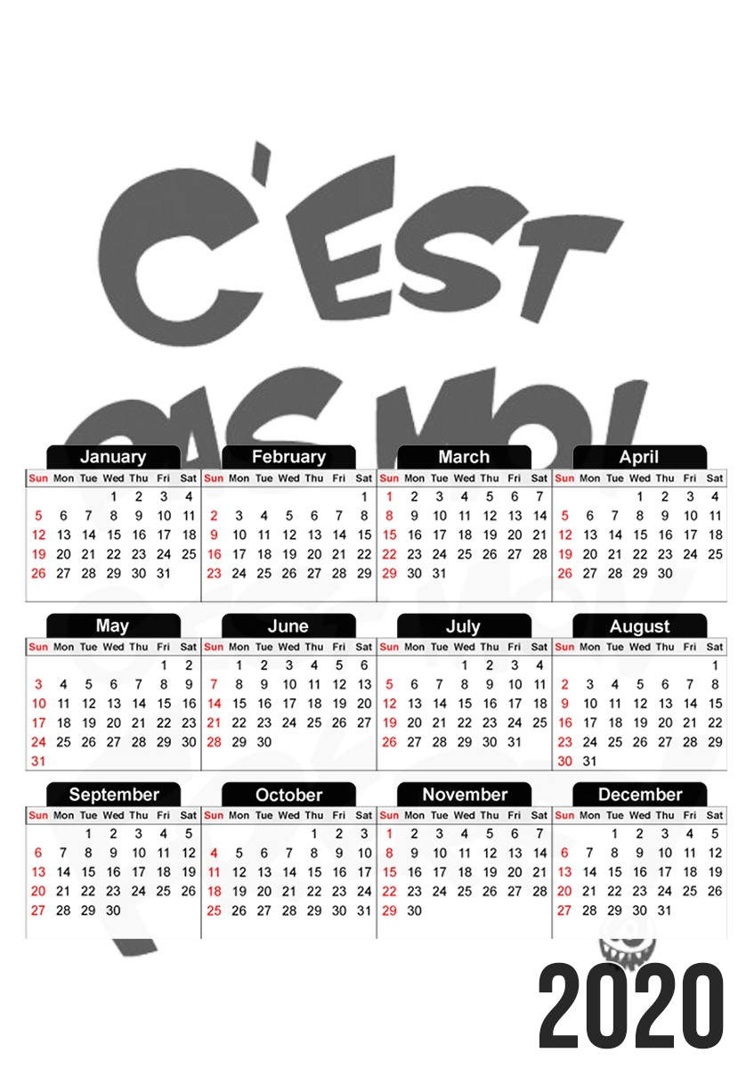  Cest pas moi cest mon frere para A3 Photo Calendar 30x43cm