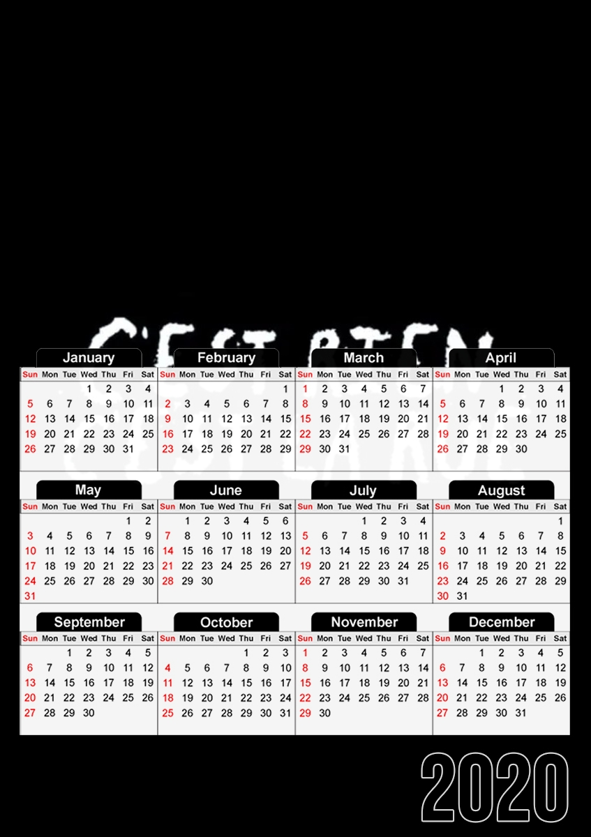  Cest rien cest la rue para A3 Photo Calendar 30x43cm