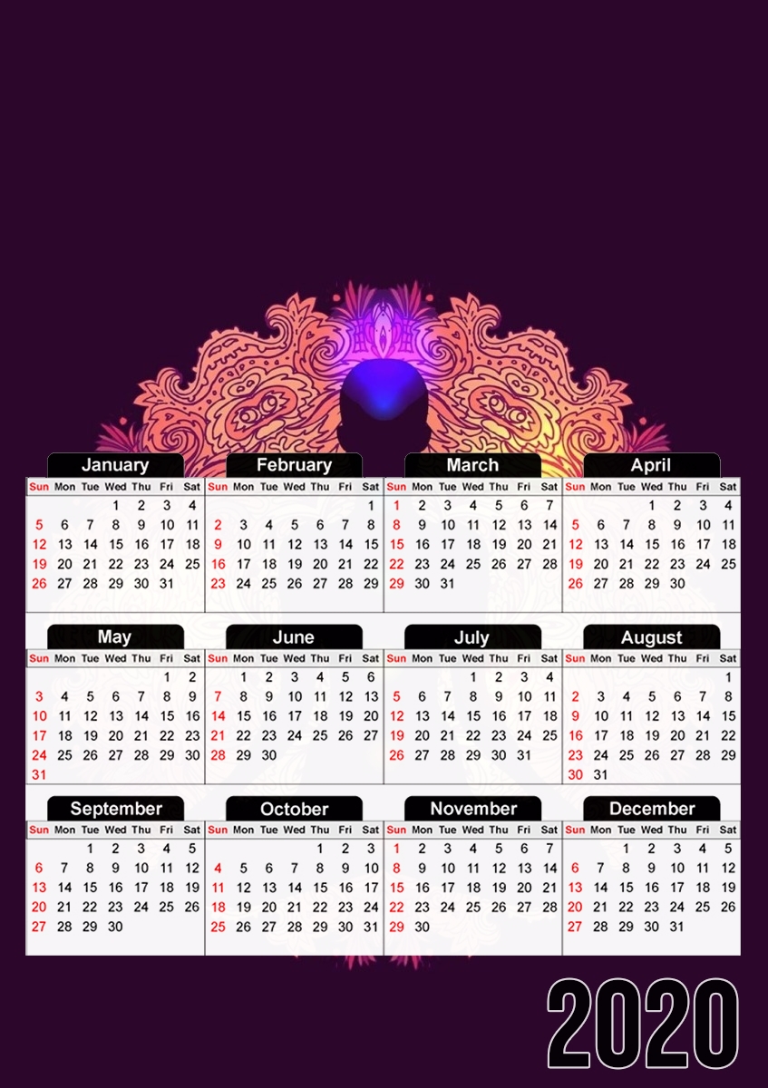  Chakra Healing para A3 Photo Calendar 30x43cm