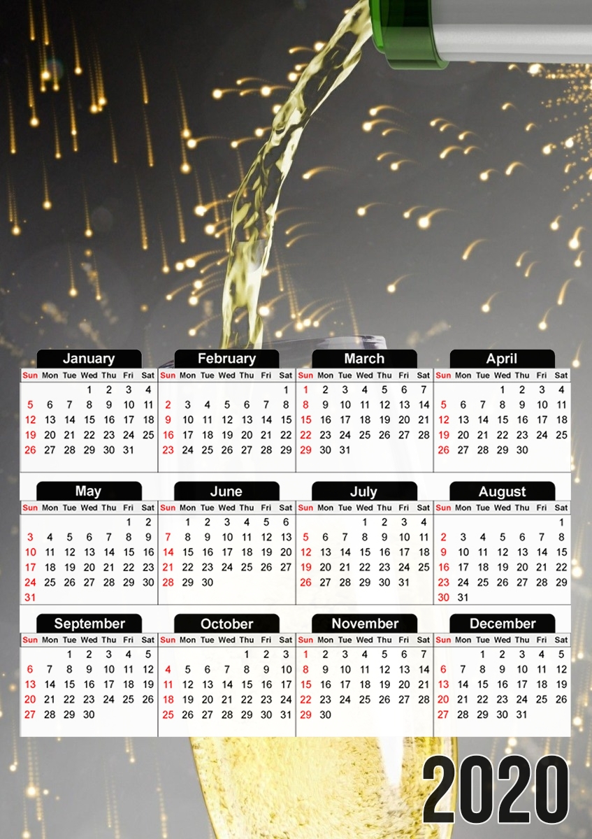  Champagne is Party para A3 Photo Calendar 30x43cm