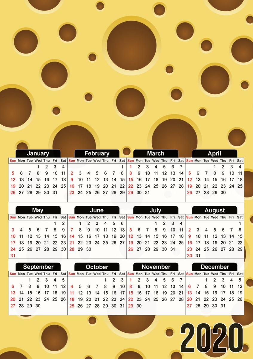  Cheese para A3 Photo Calendar 30x43cm