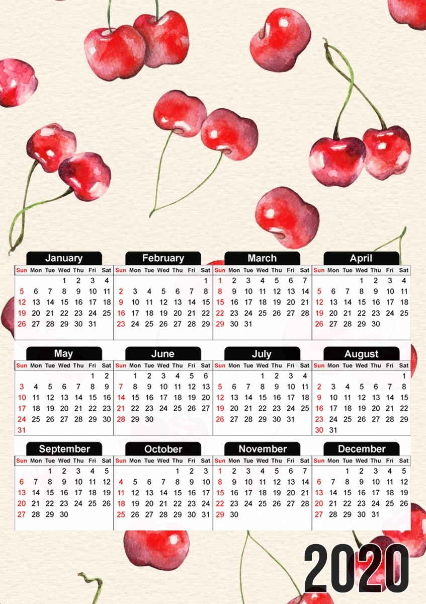  Cherry Pattern para A3 Photo Calendar 30x43cm