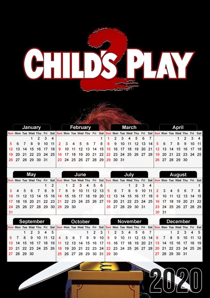  Child Play Chucky para A3 Photo Calendar 30x43cm