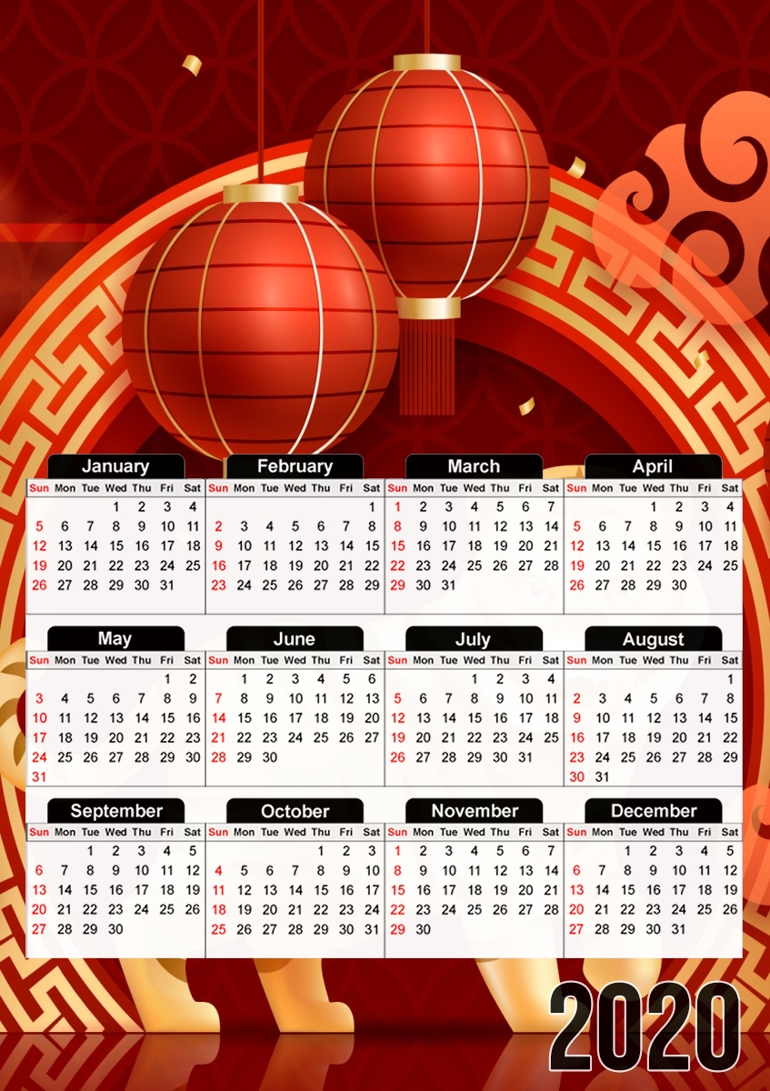  chinese new year Tiger para A3 Photo Calendar 30x43cm