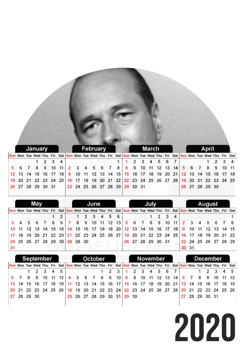  Chirac Vous memmerdez copieusement para A3 Photo Calendar 30x43cm