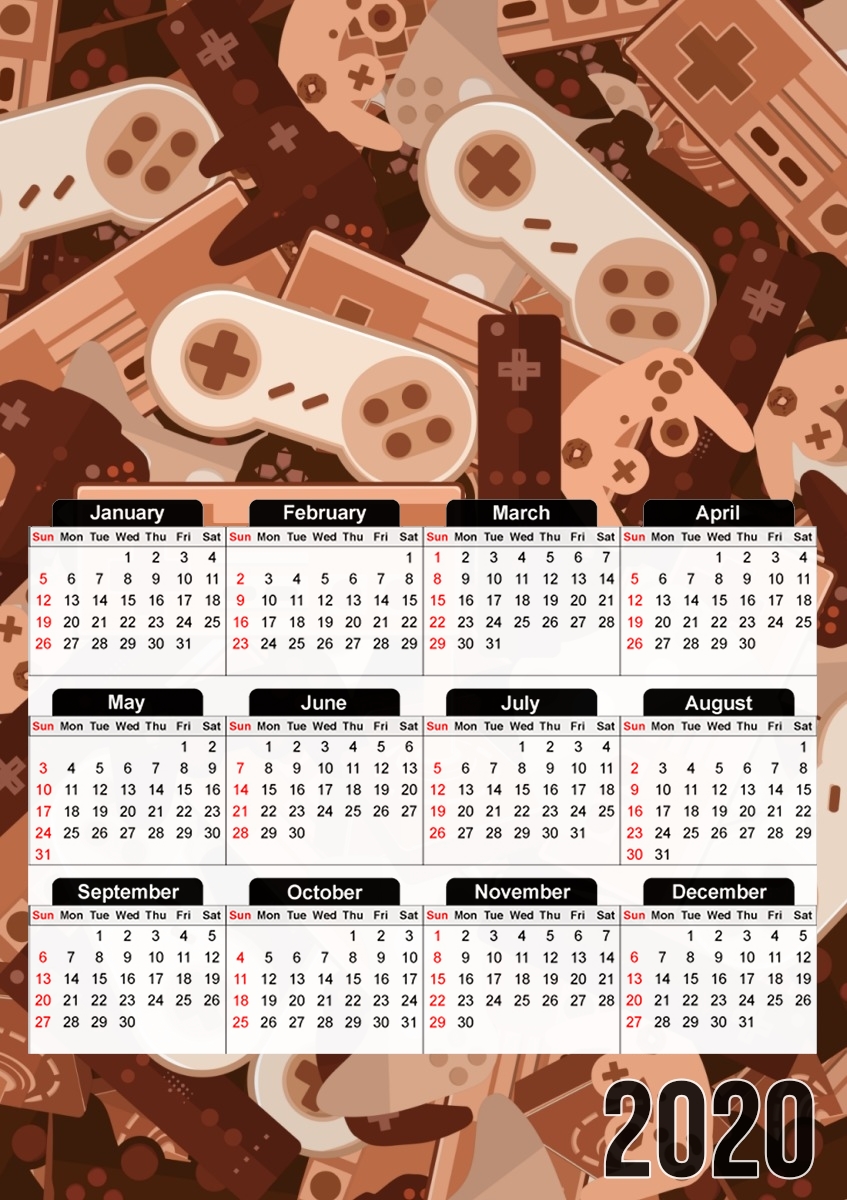  Chocolate Gamers para A3 Photo Calendar 30x43cm