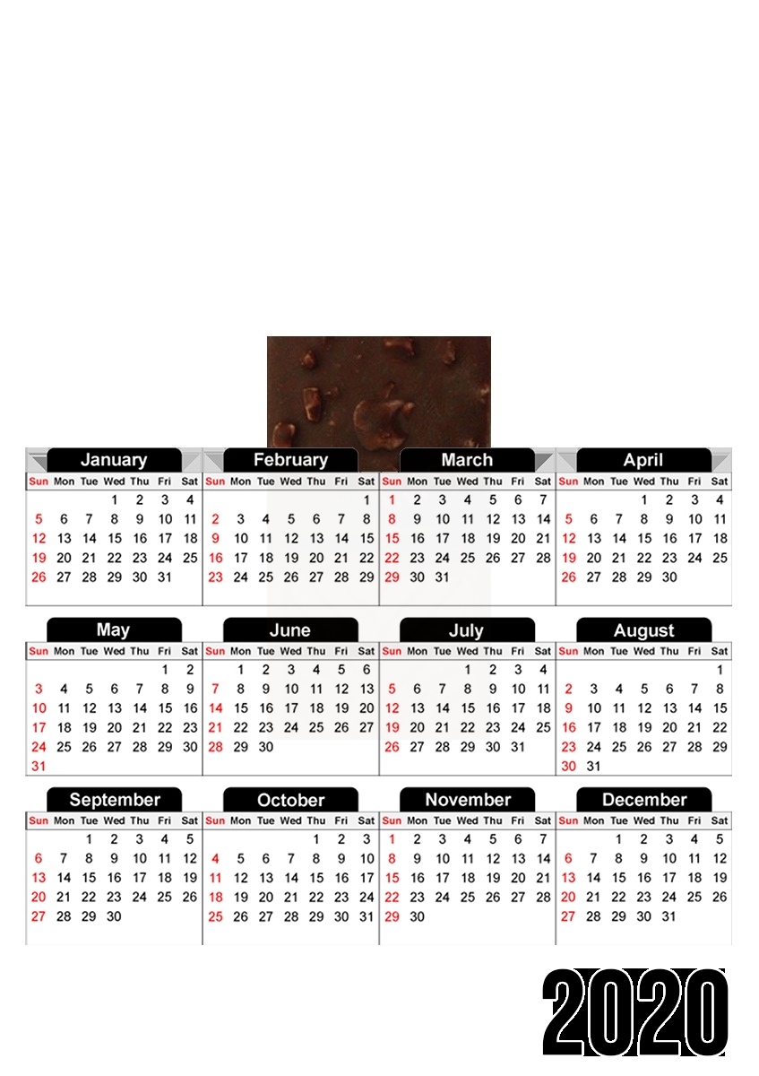  Chocolate Ice para A3 Photo Calendar 30x43cm