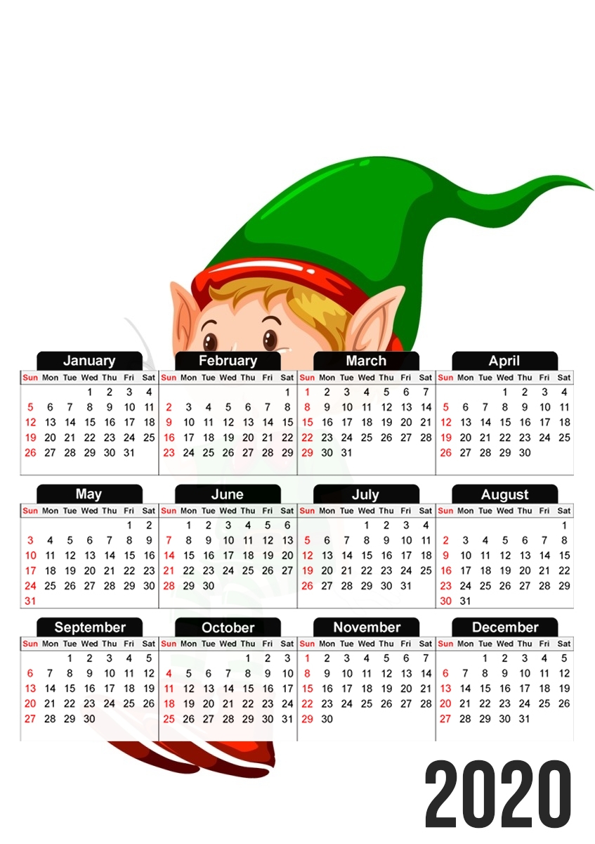  Christmas Elfe para A3 Photo Calendar 30x43cm