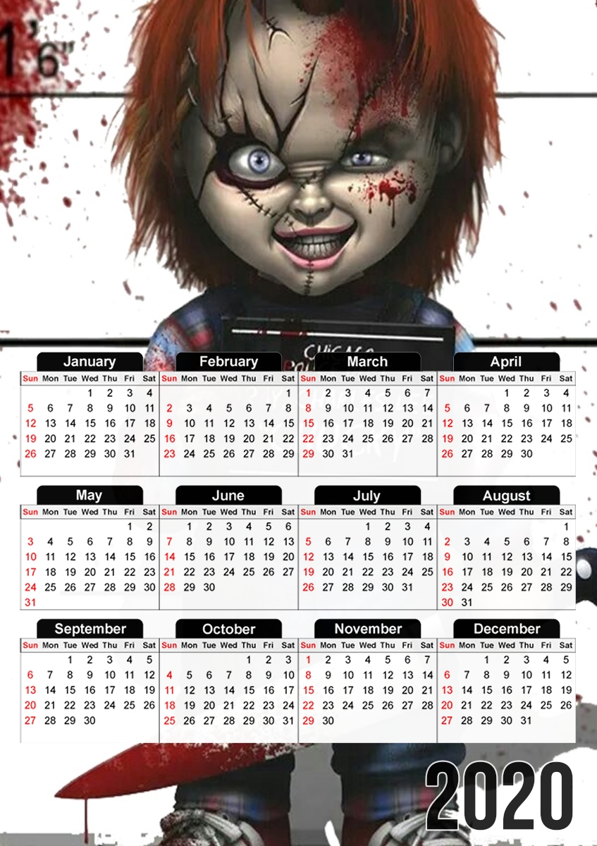  Chucky la muñeca que mata para A3 Photo Calendar 30x43cm