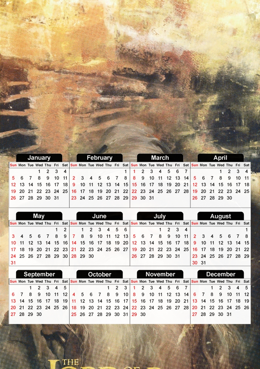  Cinema Gandalf LOTR para A3 Photo Calendar 30x43cm