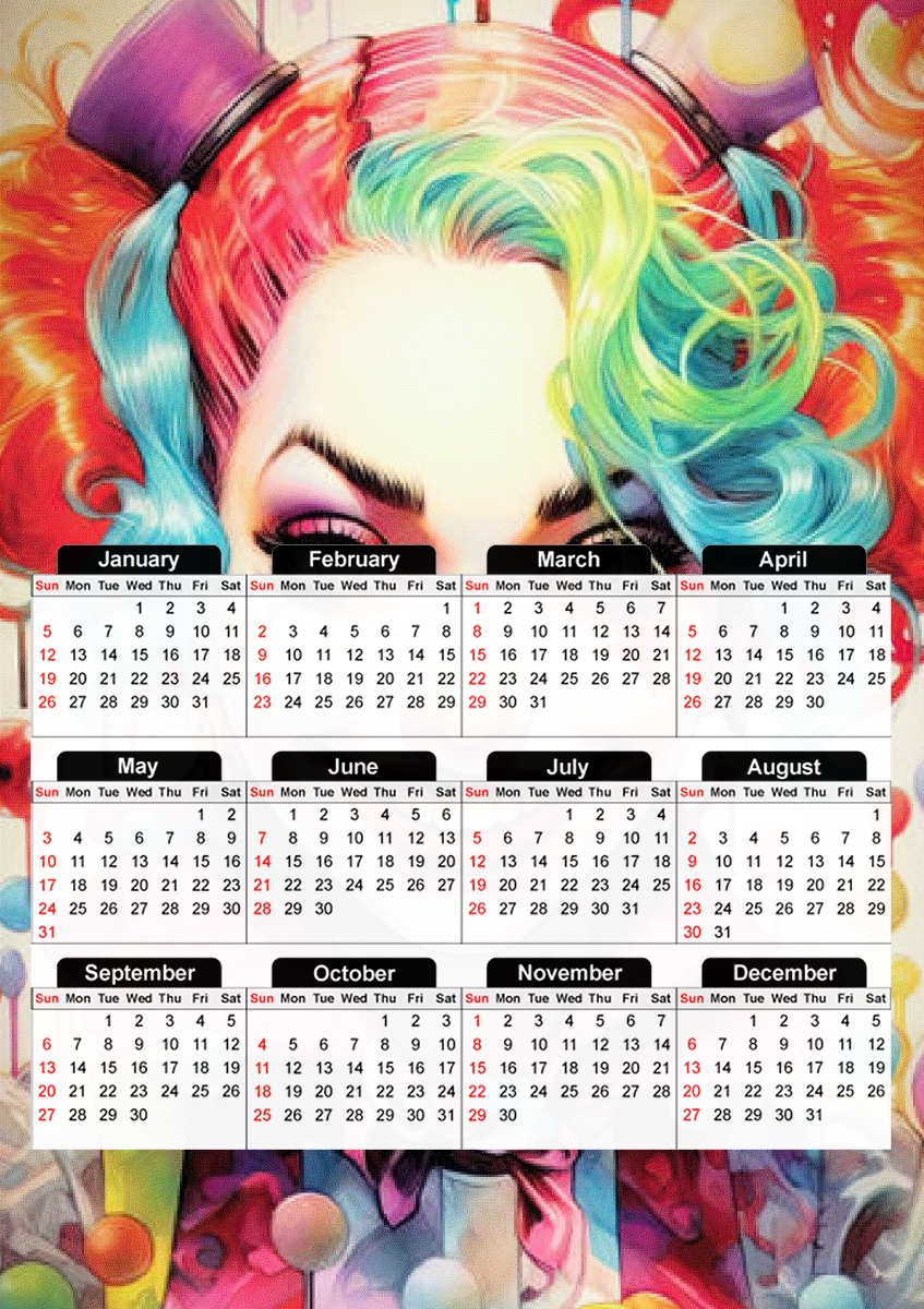  Circus beauty para A3 Photo Calendar 30x43cm