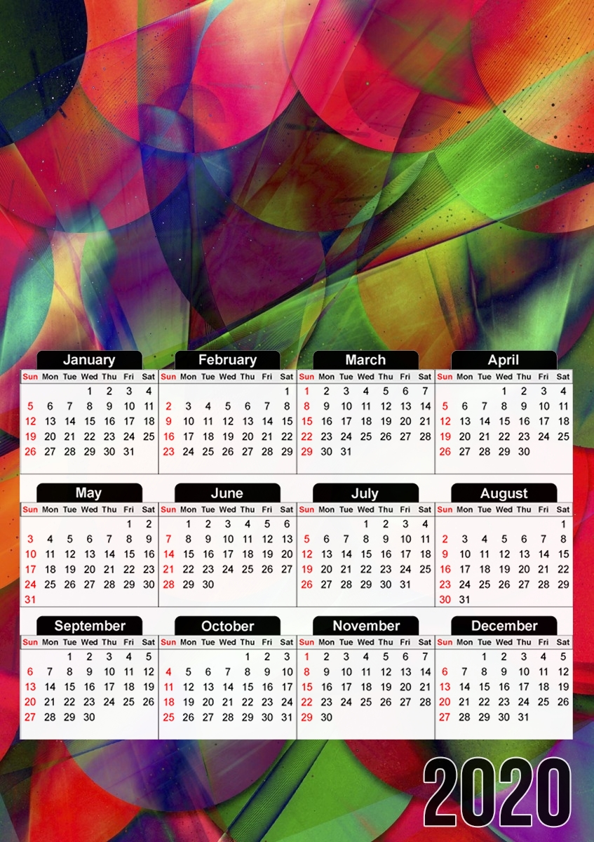  Citric Circles para A3 Photo Calendar 30x43cm