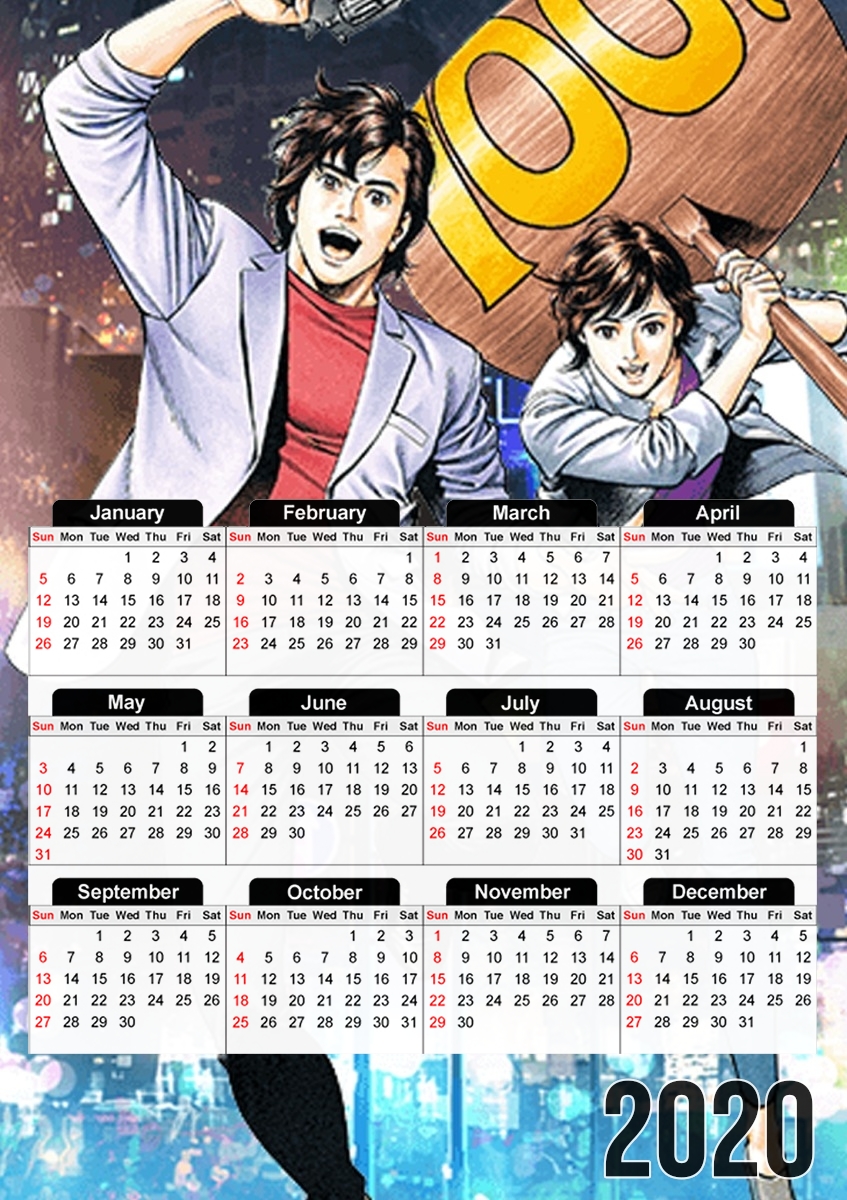  City Hunter : Nicky Larson para A3 Photo Calendar 30x43cm