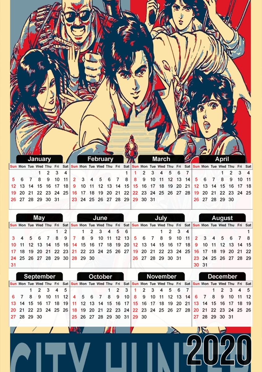  City hunter propaganda para A3 Photo Calendar 30x43cm