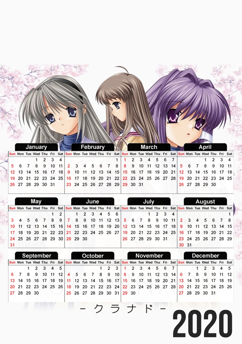  Clannad Bonnus para A3 Photo Calendar 30x43cm