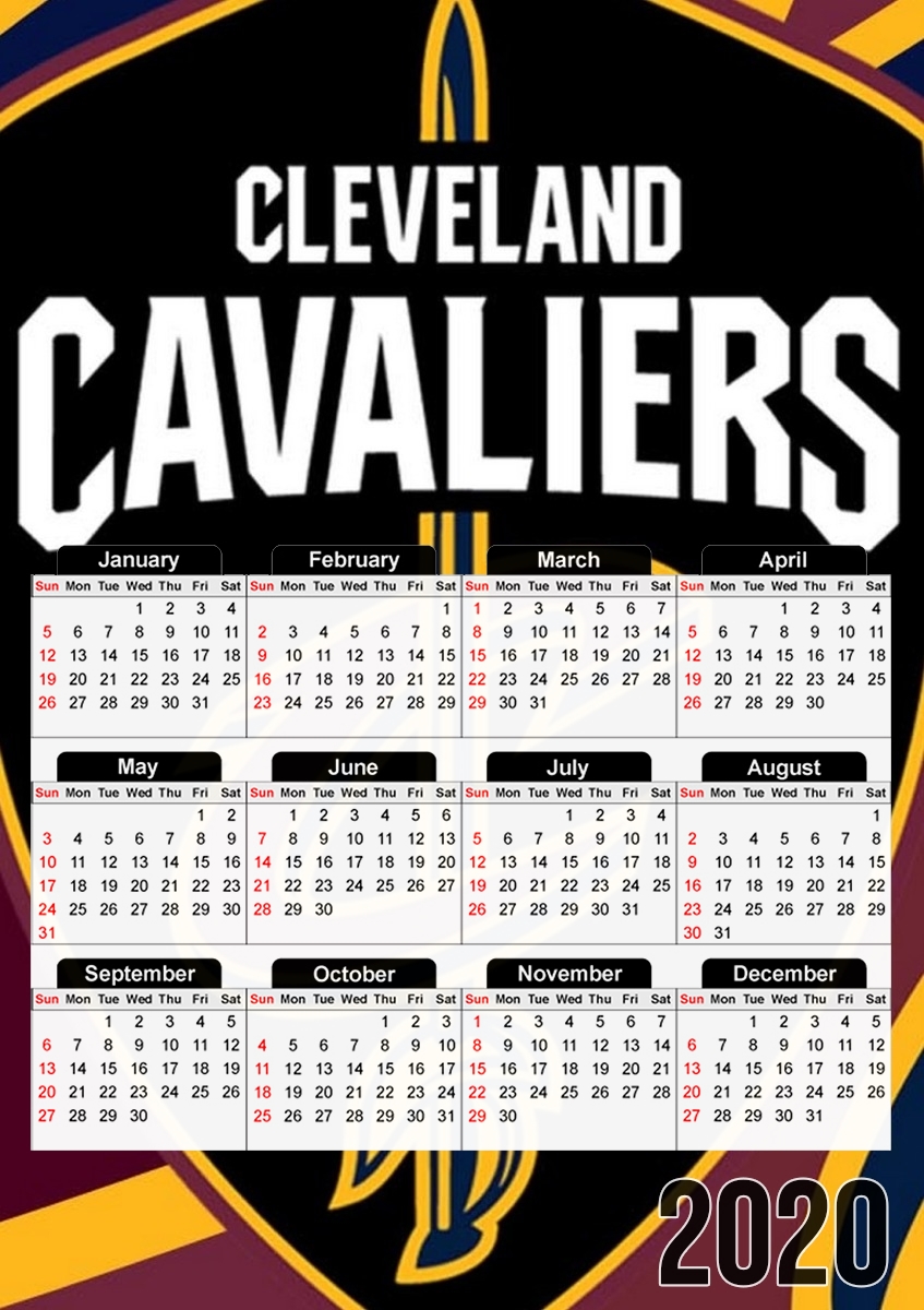  Cleveland Cavaliers para A3 Photo Calendar 30x43cm