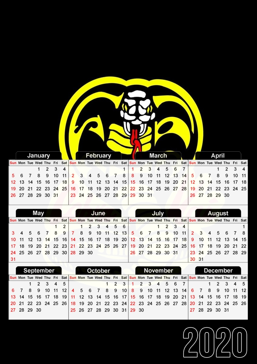  Cobra Kai para A3 Photo Calendar 30x43cm